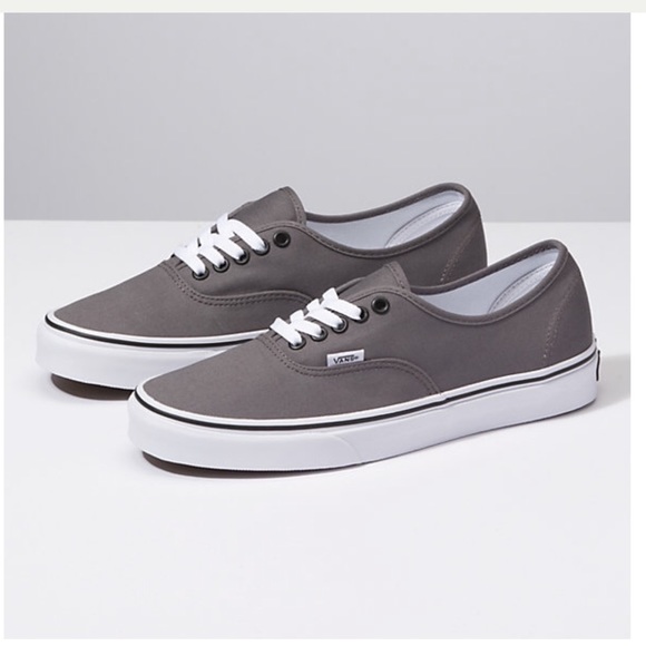 Vans Shoes - Grey Vans With White Laces
